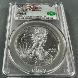 2012 Silver Eagle CAC MS69, signed by CAC President, Ron Drzewucki (90932)