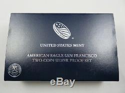 2012 US Mint American Eagle San Francisco Two Coin Silver Reverse Proof Set