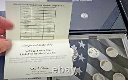 2012 US Mint Limited Edition SILVER Proof 6 Coin Set American Eagle NO TONING