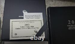 2012 US Mint Limited Edition SILVER Proof 6 Coin Set American Eagle NO TONING