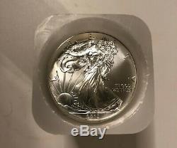 2013 1 oz Silver Eagle 20 Roll $1 BU Lot of Bullion Coins U. S. Mint Tube
