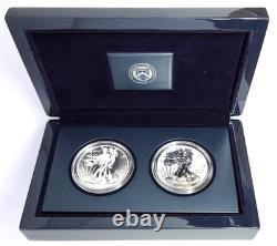 2013 American Eagle West Point Proof Two Coin. 999 Silver Set