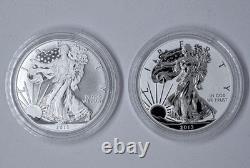 2013 American Eagle West Point Proof Two Coin. 999 Silver Set
