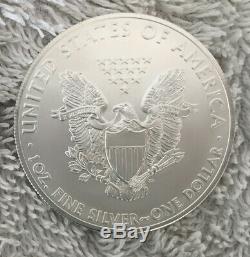 2013 Silver American Eagle. 999 1 Oz Bu Dollar Coins Roll Of 20 In Us Mint Tube