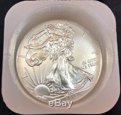 2013 Silver Eagle Roll (20 Coins) 1 oz BU coins in U. S. Mint Tube