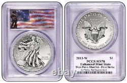 2013-W PCGS MS70 Enhanced Mint State SILVER EAGLE First Strike (Freedom Label)