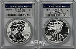 2013-W Silver Eagle Set Reverse PR 70 + MS 70 PCGS West Point Mint First Srike