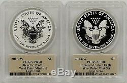 2013-W Silver Eagle West Point Mint Set REV/PR70 PCGS First Strike T Cleveland