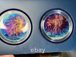 2013-W US Mint American Eagle West Point Two-Coin Silver Proof Set Monster Toned