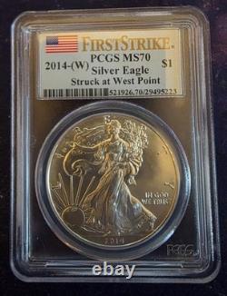 2014 $1 American Silver Eagle PCGS MS70 First StrikeEarly Release Beautiful