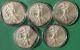 2014 1 Oz Silver Eagle Lot Of 5. Tarnished Around Edges Front And Rear. See Photo