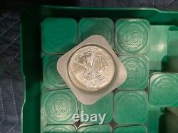 2014 Lot of 20, silver eagle coins, 1 oz silver, BU from mint box