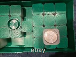 2014 Lot of 20, silver eagle coins, 1 oz silver, BU from mint box