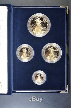 2014 W 4 Coin Set of Gold American Eagles with original Mint box and COA