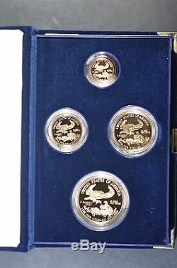 2014 W 4 Coin Set of Gold American Eagles with original Mint box and COA