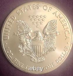 2015 $1 Silver Eagle. 9999 Fine Silver Bullion, Tube, Roll of 20 Coins