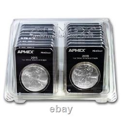 2015 1oz Silver American Eagle MintDirect 20 ct, Premier Plastic Unopened Case