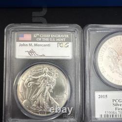 2015 American SILVER EAGLE PCGS MS70 FIRST STRIKE JOHN MERCANTI