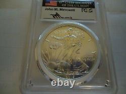 2015(P) American Eagle Silver $1, MS 69 Mercanti MINT ENGRAVER SERIES PCGS