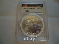 2015(P) American Eagle Silver $1, MS 69 Mercanti MINT ENGRAVER SERIES PCGS