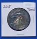 2015 Silver American Eagle Coin Bu Natural Monster Toned 1 Oz Us $1 Uncirculated