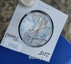 2015 Silver American Eagle Coin BU Natural Monster Toned 1 Oz US $1 Uncirculated