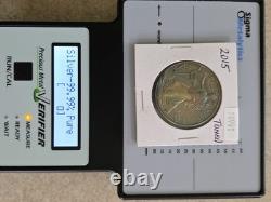 2015 Silver American Eagle Coin BU Natural Monster Toned 1 Oz US $1 Uncirculated