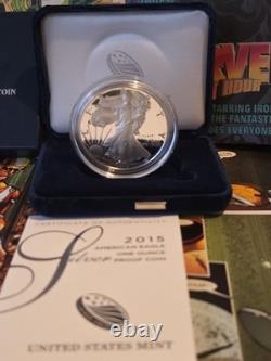 2015-W American Silver Eagle 1 oz Proof Coin OGP Box COA US Mint Gem
