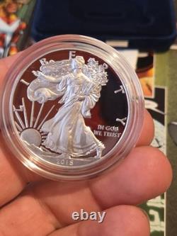 2015-W American Silver Eagle 1 oz Proof Coin OGP Box COA US Mint Gem