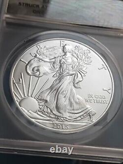 2015 (p) Silver Eagle Anacs Ms69 Struck At The Philadelphia Mint Mintage 79,640