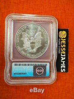 2015 (p) Silver Eagle Icg Bu'struck At Philadelphia Mint' Mintage 79,640 Key
