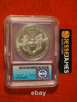2015 (p) Silver Eagle Icg Ms70 Minted At Philadelphia Mintage 79,640 Blue Label