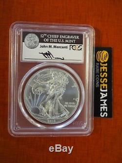 2015 (p) Silver Eagle Pcgs Ms69 Mercanti Struck At Philadelphia Mint 79,640 Rare