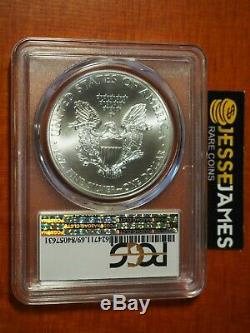 2015 (p) Silver Eagle Pcgs Ms69 Struck At Philadelphia Mint 79,640 Green Label