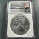 2016 Silver Eagle Ngc Ms69, Mint Error Obv Struck Thru, 30th Anniversary (82444)