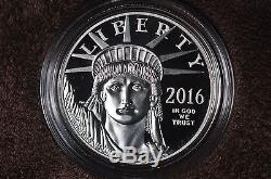 2016 W 1 oz. $100 Proof Platinum American Eagle in original Mint box + COA