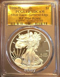2016-W (2019) $1 Proof Silver Eagle PCGS PR70DCAM 30th Anniversary WP Mint Hoard
