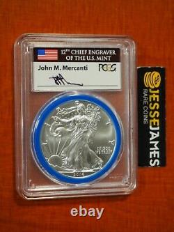 2016 W Burnished Silver Eagle Pcgs Sp70 John Mercanti Mint Engraver Series Label