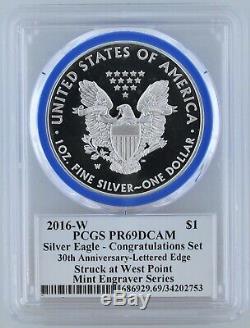 2016 W Proof Silver Eagle Congratulations Set PCGS PR69 Mercanti Mint Engraver