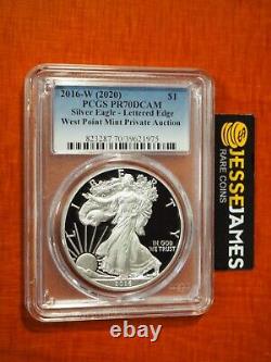 2016 W Proof Silver Eagle Pcgs Pr70 From 2020 Wp Mint Private Auction Blue Label
