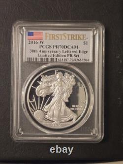 2016 W Proof Silver Eagle Pcgs Pr70 Fs From Limited Edition Set 30th Anniversary