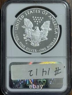 2016 W SILVER EAGLE NGC PF70UCAM 30th Ann. Lettered Edge Moy Signed