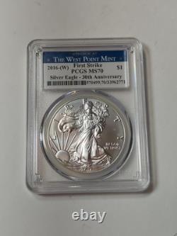 2016 W Silver Eagle 30th Anniversary Pcgs Ms70. These Are Nice Silver Eagles