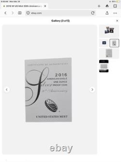 2016-W US Mint Silver American Eagle 30th Anniversary Silver Coin
