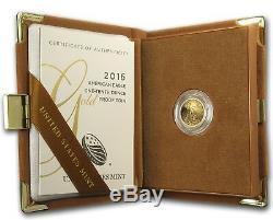 2016w $5.00 Proof Gold American Eagle Original Mint Packaging $224.88