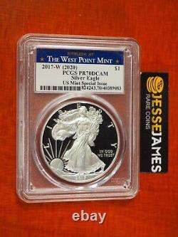 2017 (2020) W Proof Silver Eagle Pcgs Pr70 Dcam West Point Usmint Special Issue