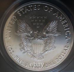 2017 American $1 Silver Eagle ANACS Mint Error Struck Through Grease RARE