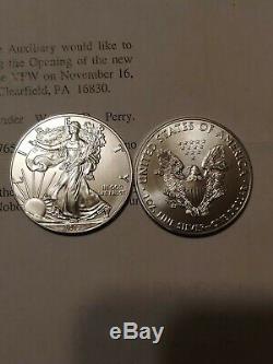 2017 American Silver Eagle (1 oz) $1 1Roll. 20 BU Coins in mint Tube
