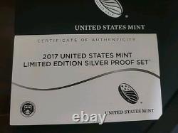 2017 Limited Edition Silver Proof Set US Mint 8 Coins American Silver Eagle COA