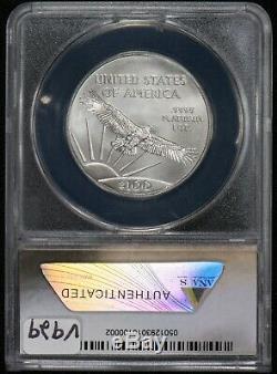 2017 P$100 1 OZ AMERICAN PLATINUM EAGLE 20th ANNIVERSARY ANACS MS70 LOT#V929